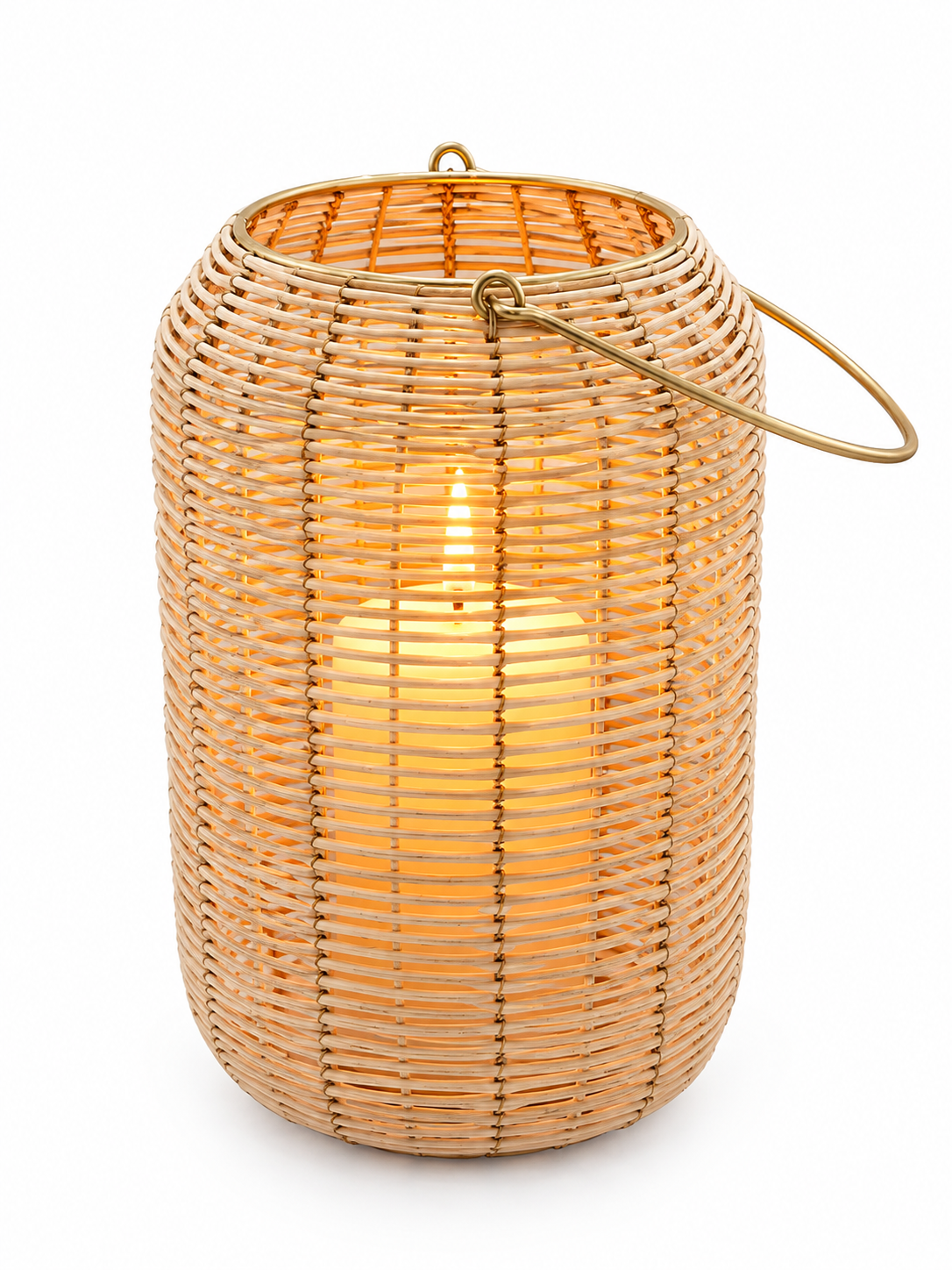 Rattan Pillar Candle Holder