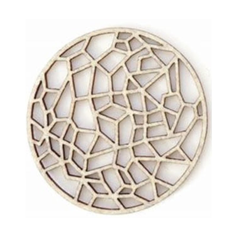 Cell pattern coaster, natural