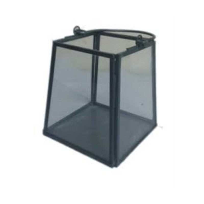 Square iron and glass lantern